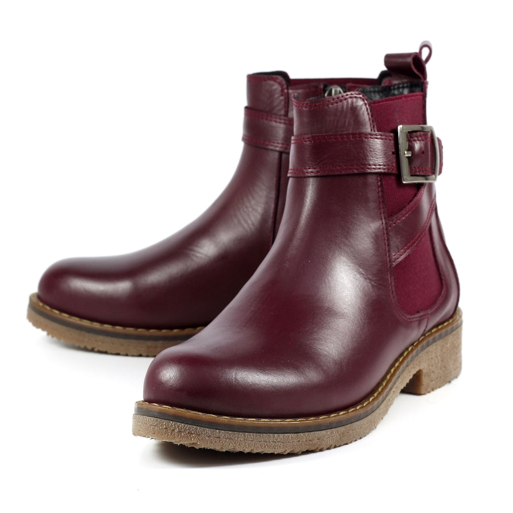 Lunar Leather Ankle Boot with side zip Lindsay