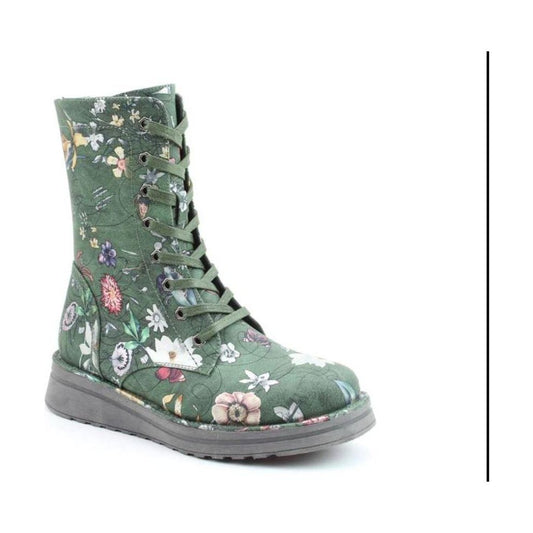 Heavenly Feet Ankle Boot with lace and zip Martina FOREST FANTASY