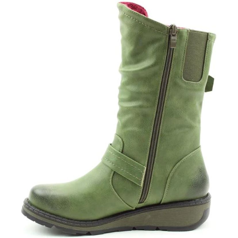 Heavenly Feet Mid Calf boot with buckles and zip Hannah
