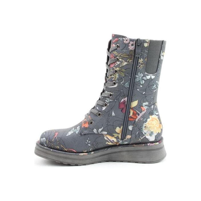 Heavenly Feet Ankle Boot with lace and zip FOREST FANTASY