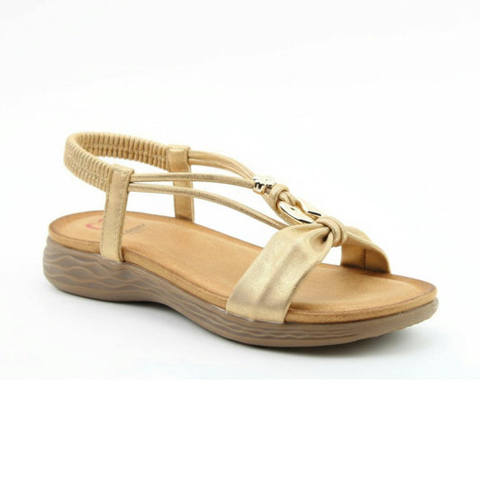 Heavenly Feet Chime Gold Comfort Sandal