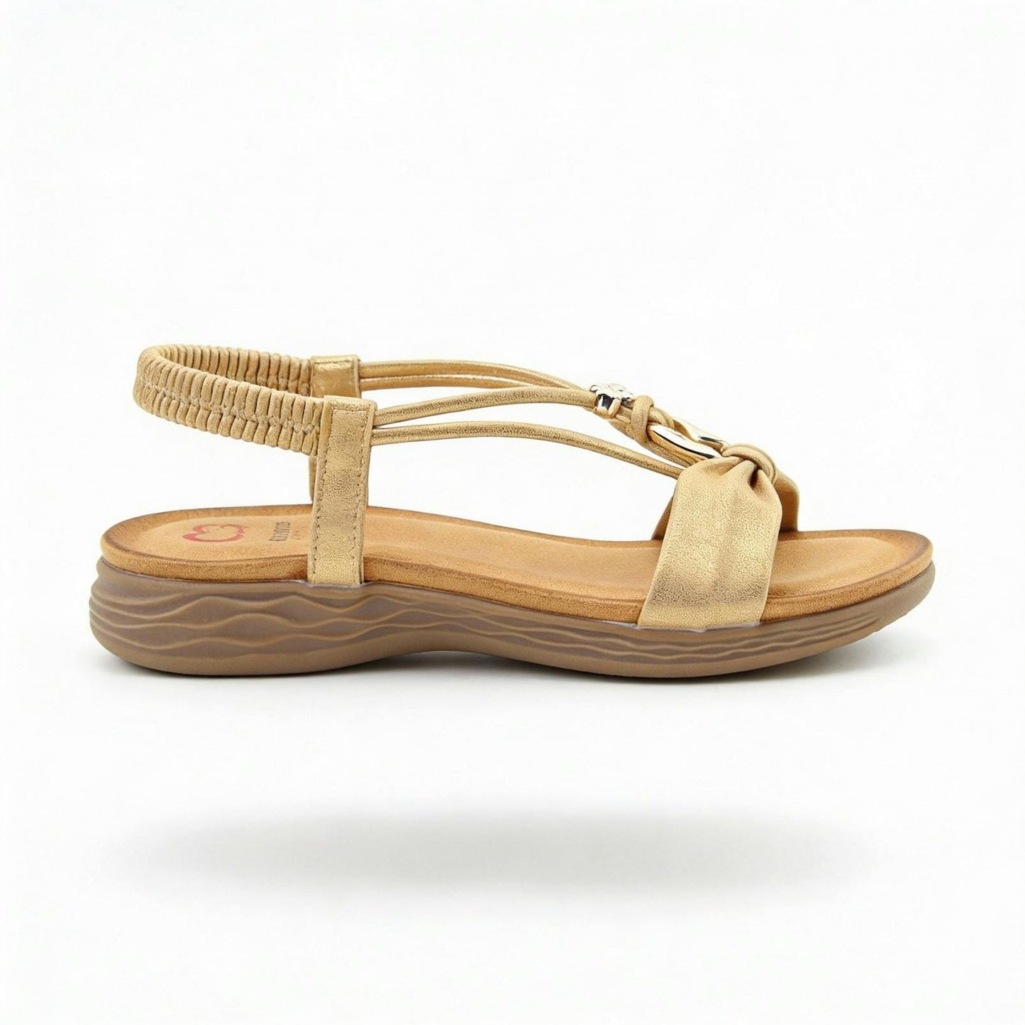 Heavenly Feet Chime Gold Comfort Sandal