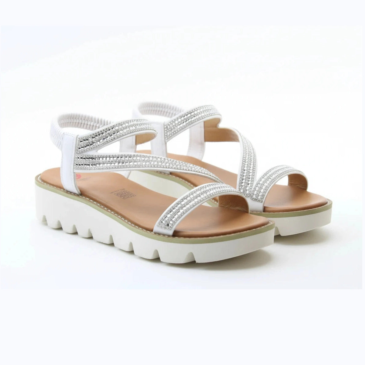 Heavenly Feet Fresco WHITE Chunky LiteSoles Sandal
