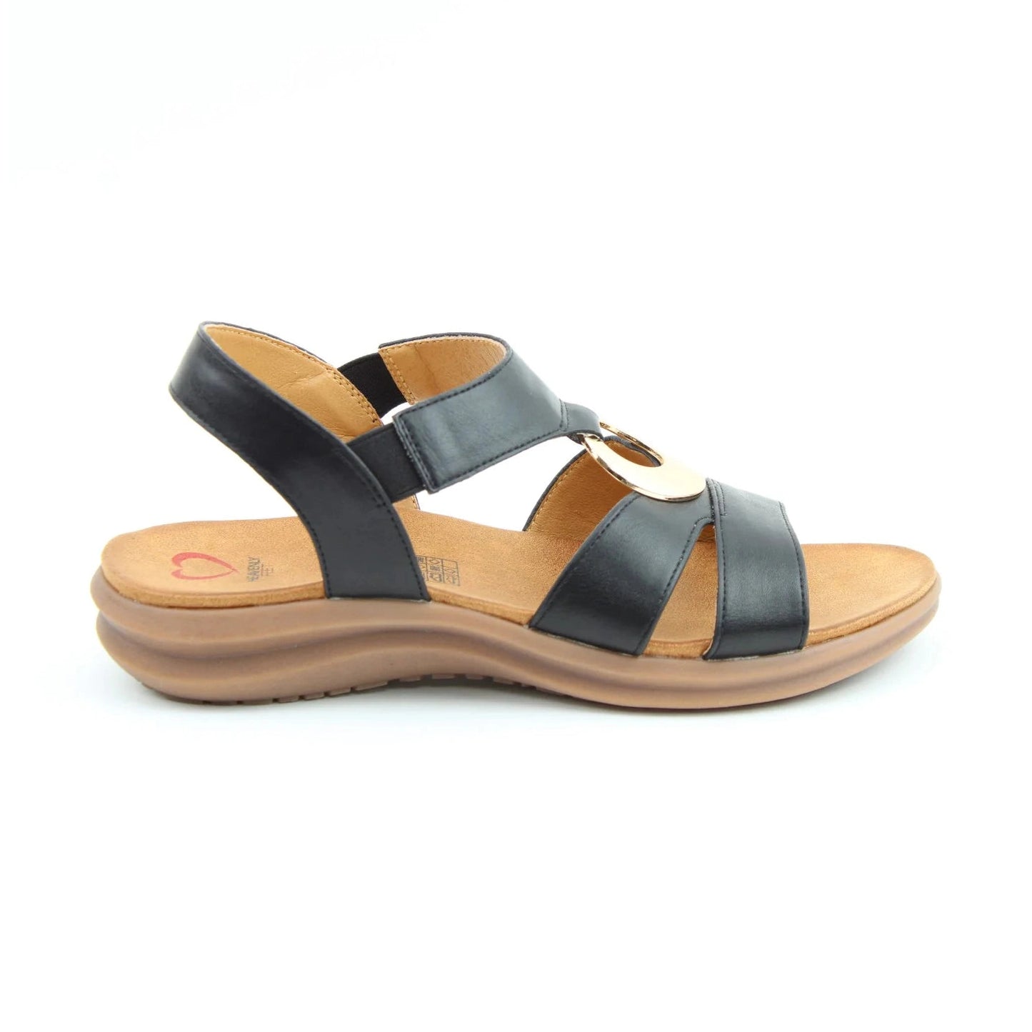 Heavenly Feet Trace BLACK Comfort Sandal