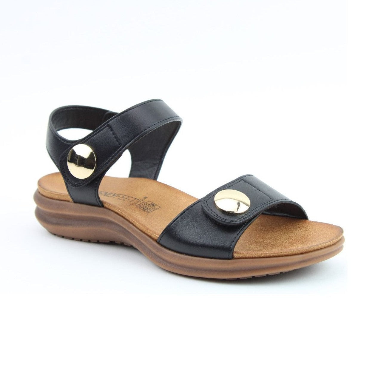 Heavenly Feet Vegan Friendly Sandal Penelope BLACK PENELOPE