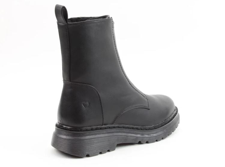 Heavenly Feet Boot Yolanda Front Zip Ankle Boot BLACK
