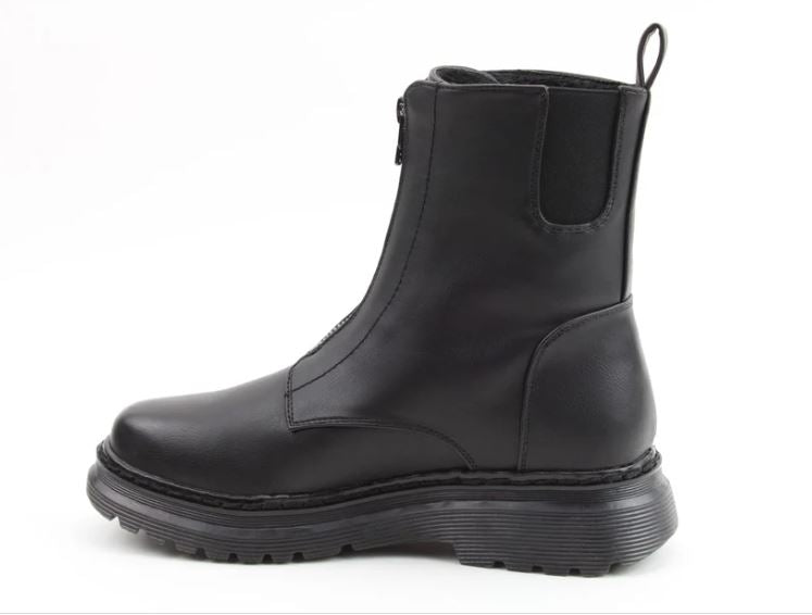 Heavenly Feet Boot Yolanda Front Zip Ankle Boot BLACK