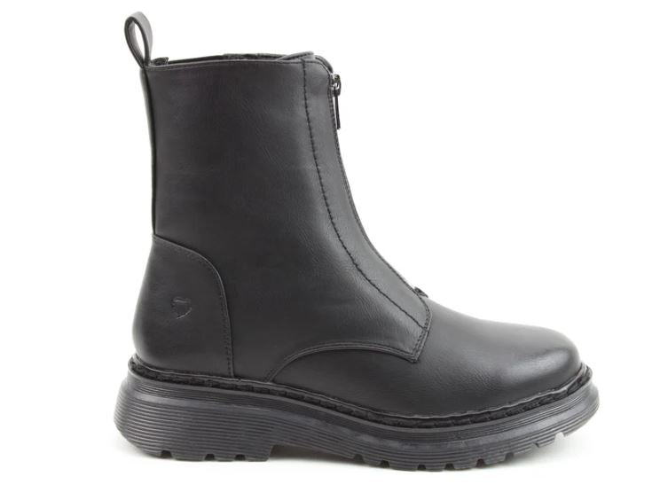 Heavenly Feet Boot Yolanda Front Zip Ankle Boot BLACK
