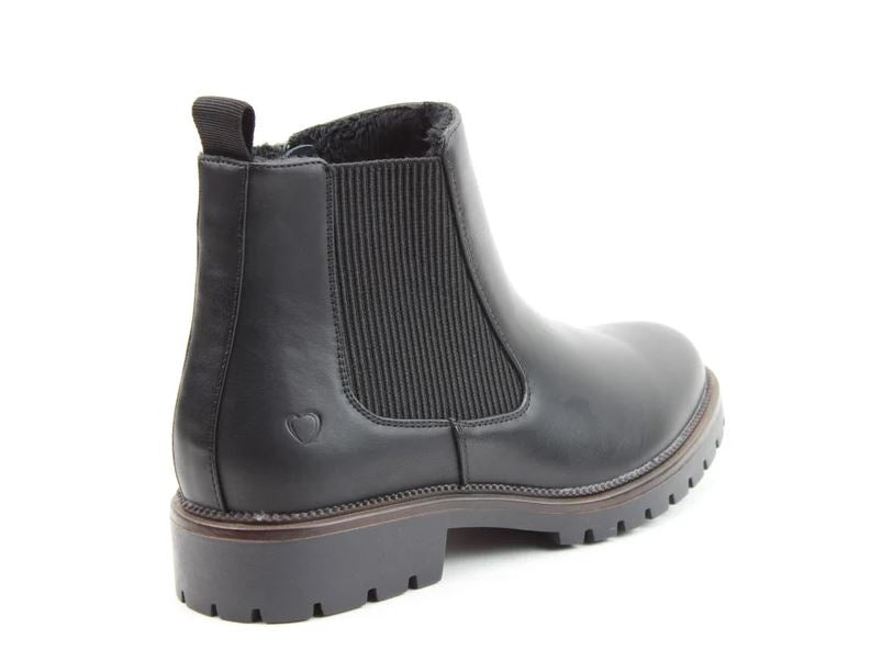 Heavenly Feet Boot Angelina Chelsea style Ankle Boot with zip BLACK DAWLISH
