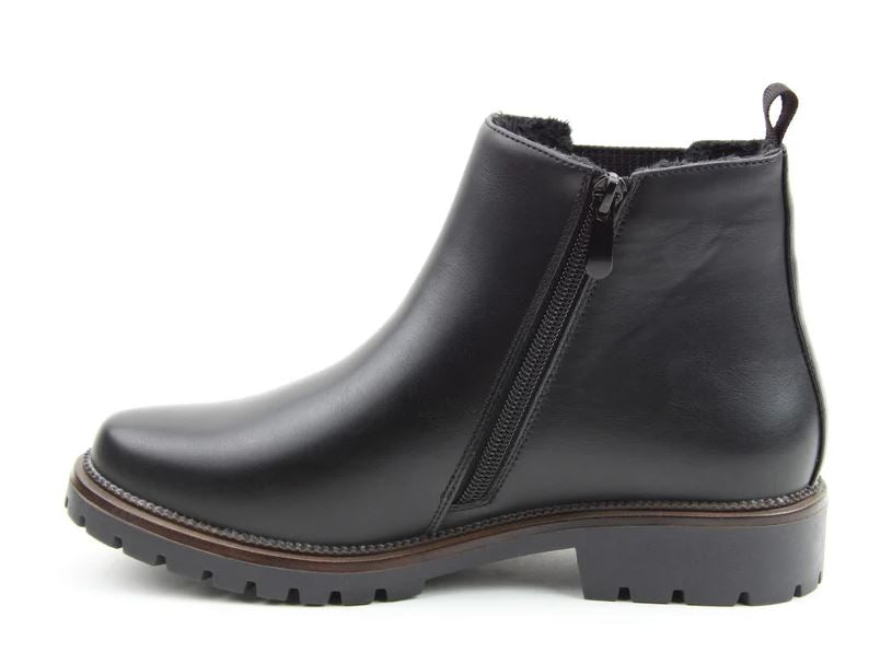 Heavenly Feet Boot Angelina Chelsea style Ankle Boot with zip BLACK DAWLISH