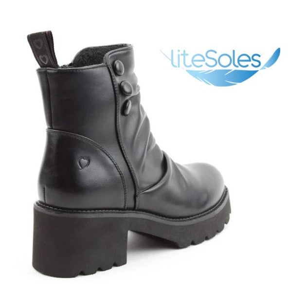 Heavenly Feet Biker Boot with Zip -Litesole Sultan PURPLE