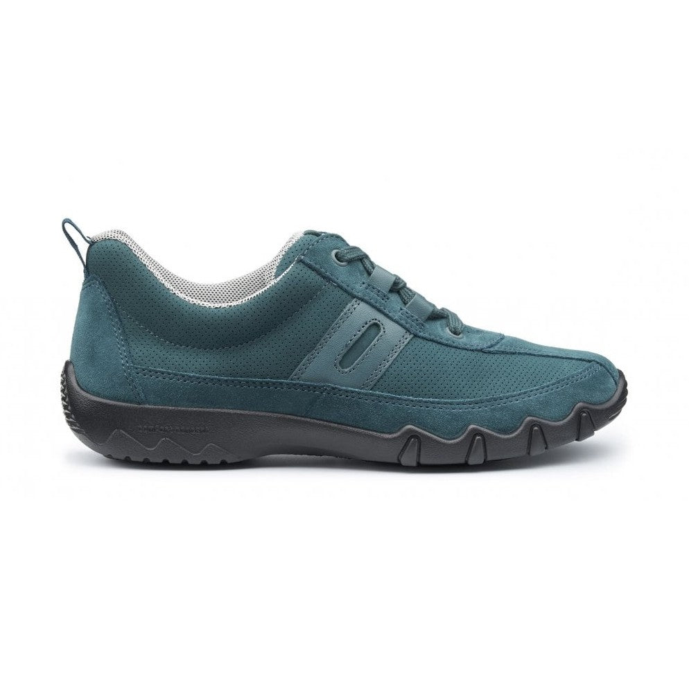 Hotter Leanne TEAL Suede Leather Trainer Style Shoe