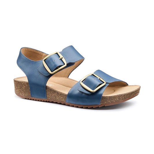 Hotter Tourist Cork Footbed Buckle Sandal AQUATIC BLUE