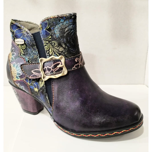Laura Vita Gucso 91 VIOLET Stunning Leather Ankle Boot