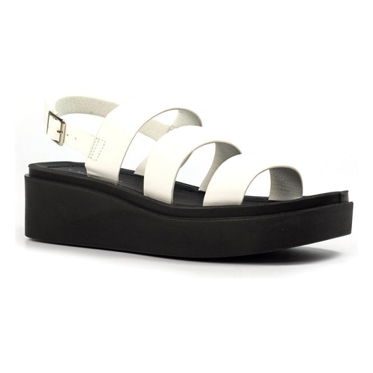 Lunar Lipstick WHITE Chunky Sole Sandal JLC022WH