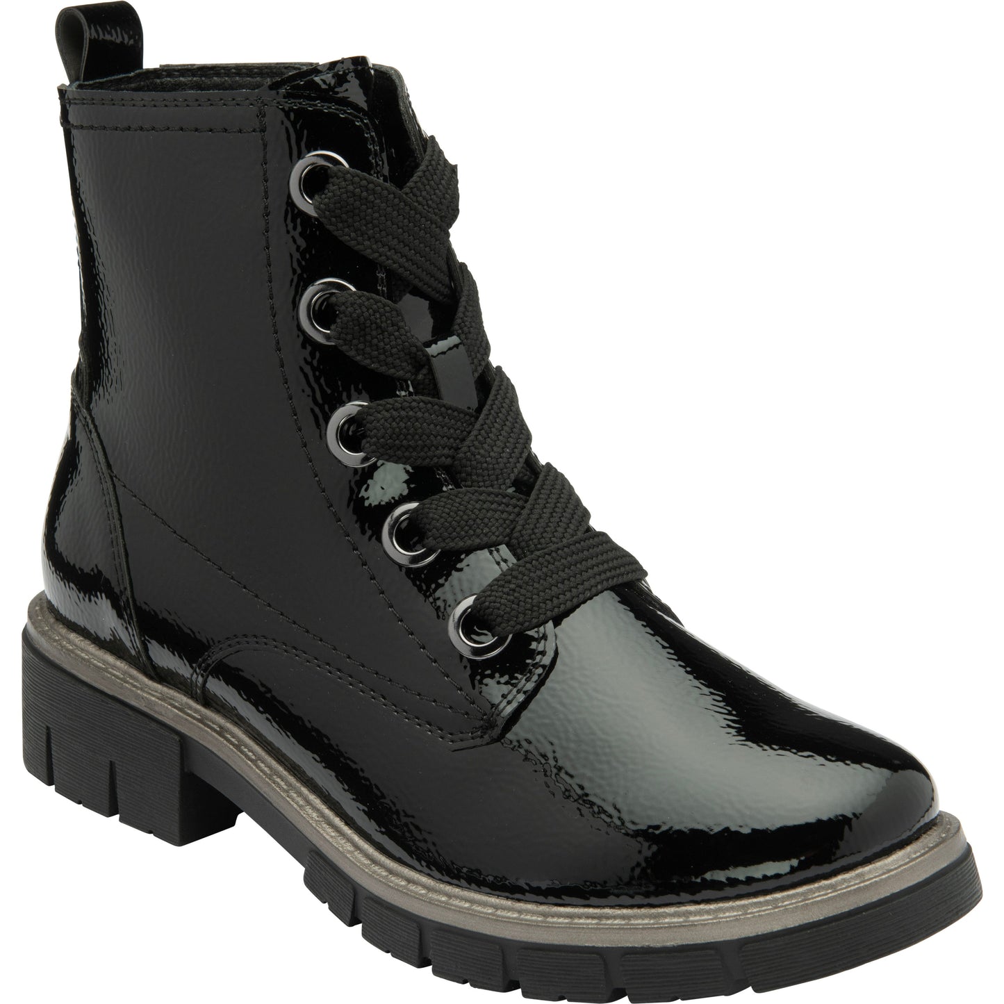 Lotus Ankle Boot with lace and Zip fastening Jojo BLACK ULB350