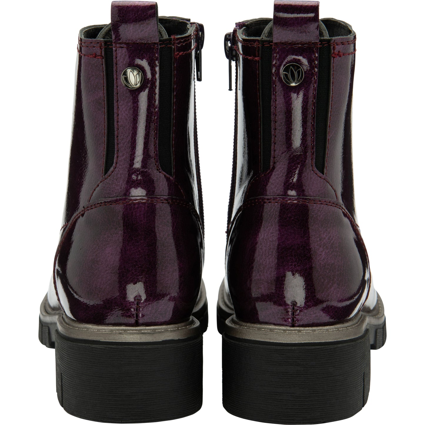 Lotus Ankle Boot with lace and Zip fastening Jojo PURPLE PATENT ULB350