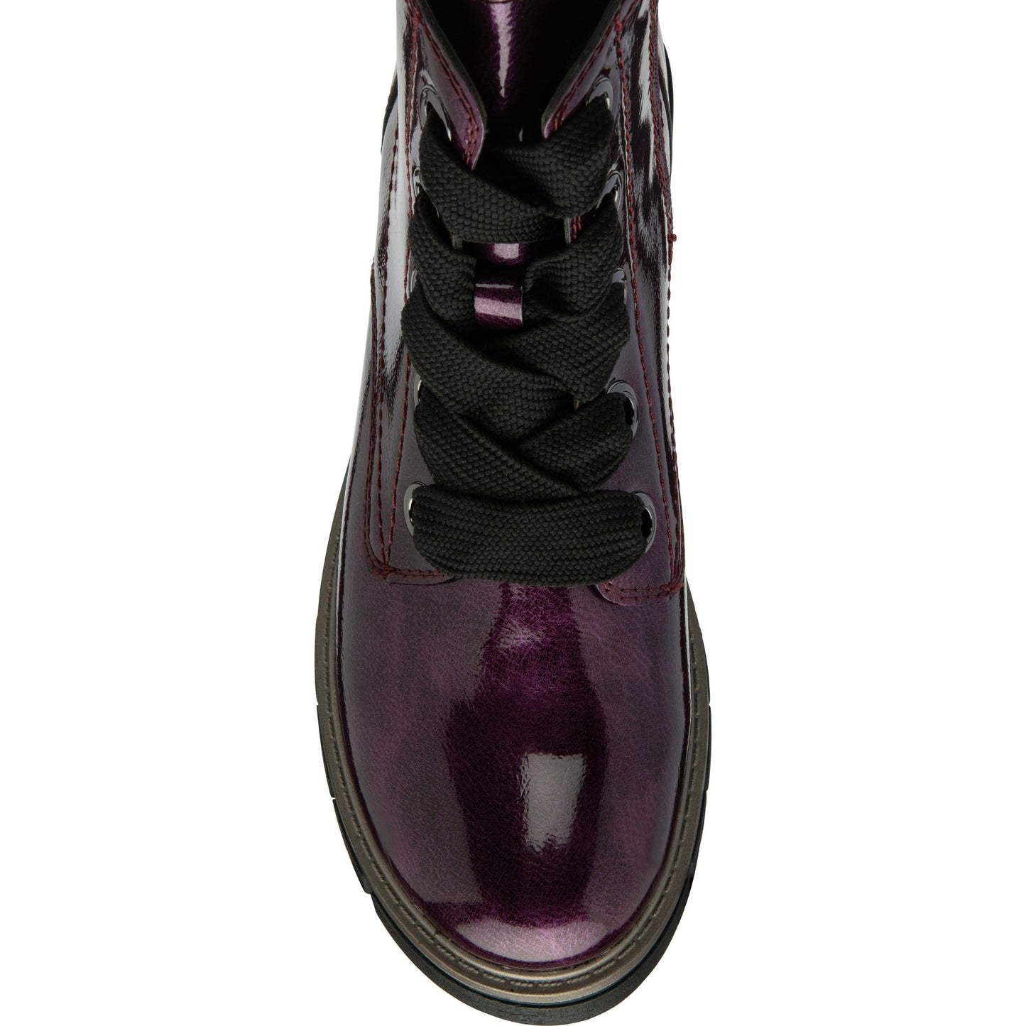 Lotus Ankle Boot with lace and Zip fastening Jojo PURPLE PATENT ULB350