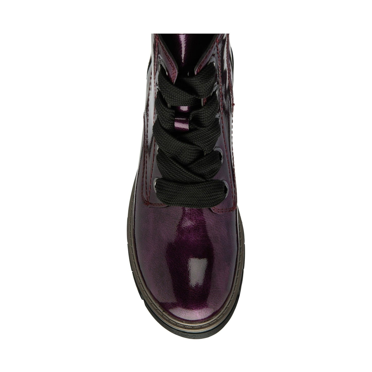 Lotus Ankle Boot with lace and Zip fastening Jojo PURPLE PATENT ULB350