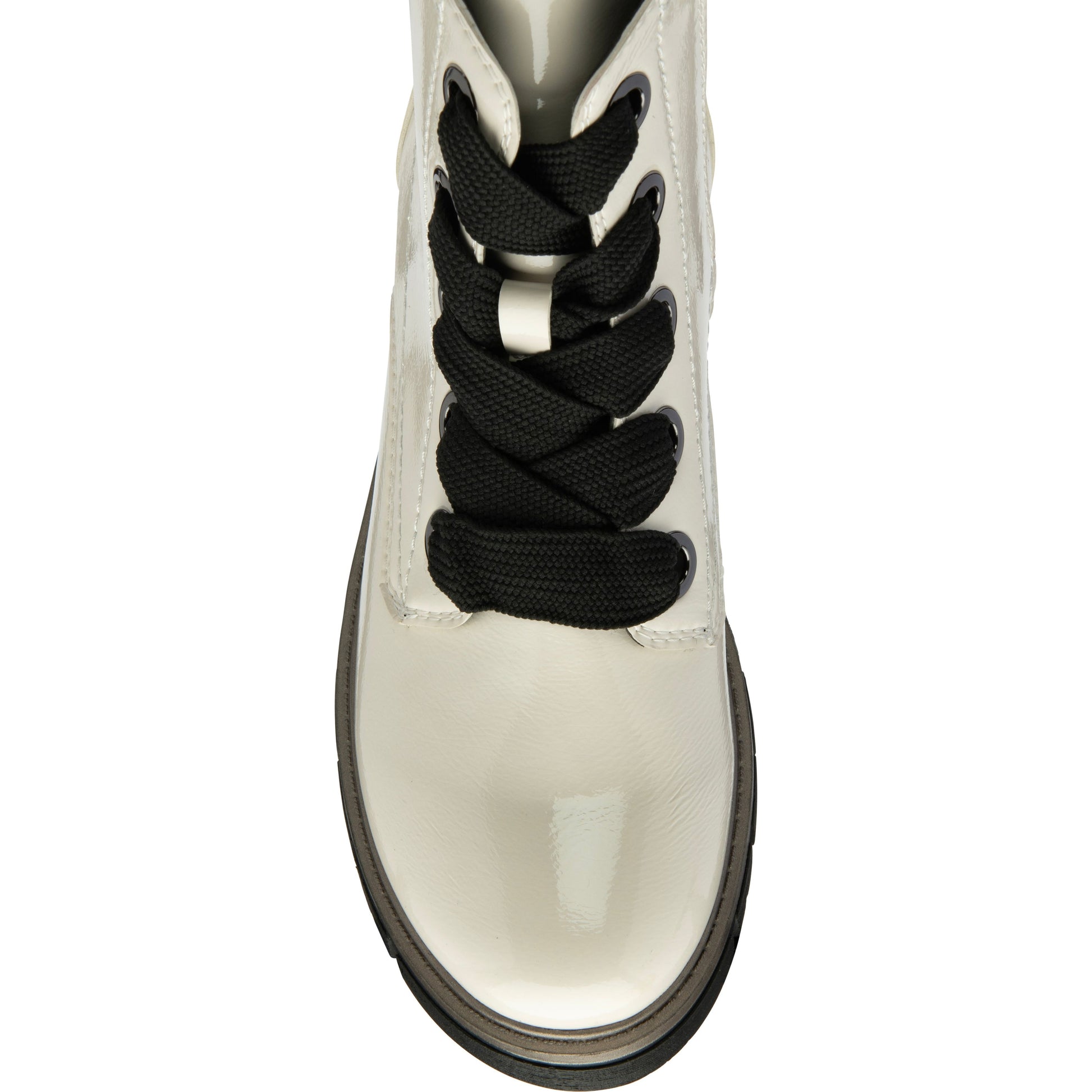 Lotus Ankle Boot with lace and Zip fastening Jojo WHITE PATENT ULB350