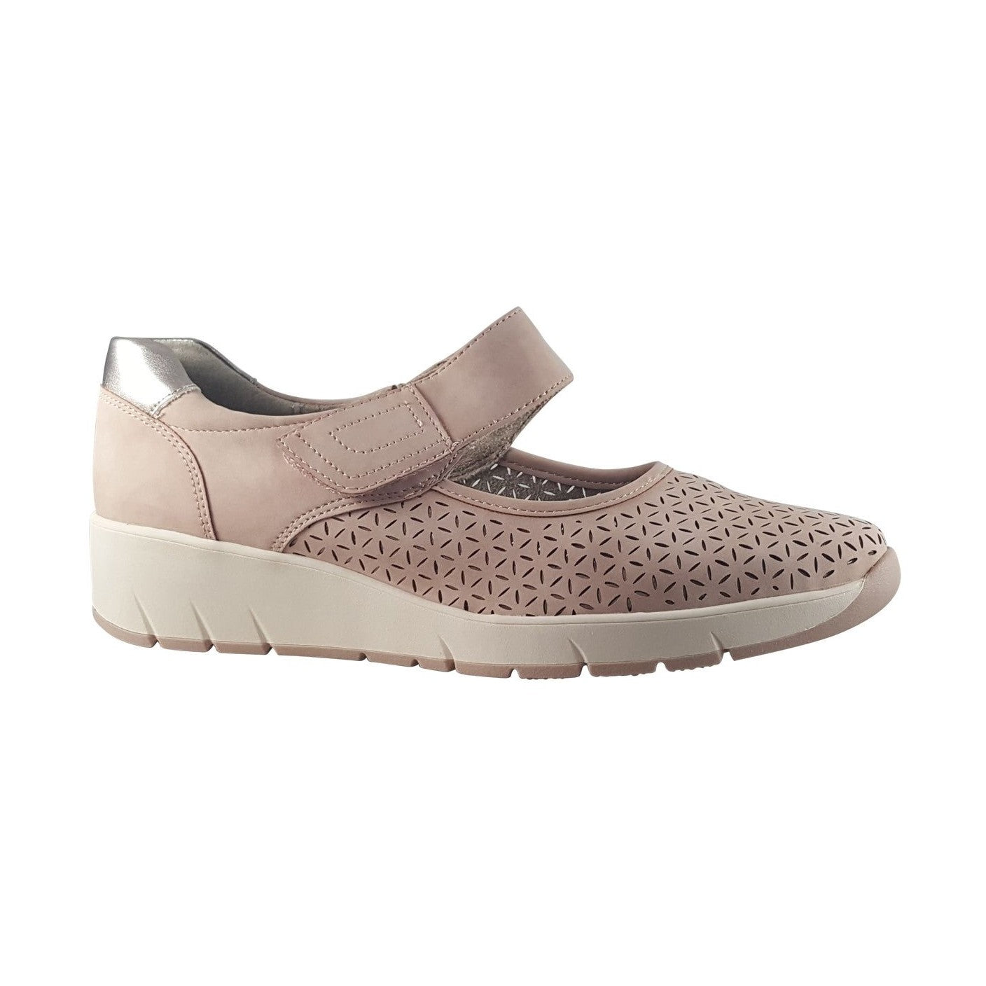 Jana 24664-42 Wedge touch fastening Bar Shoe TAUPE 24664-42
