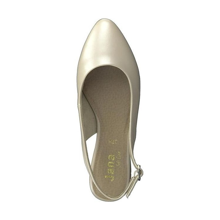 Jana 29461 Flat Slingback Pump PEARL 29461-902