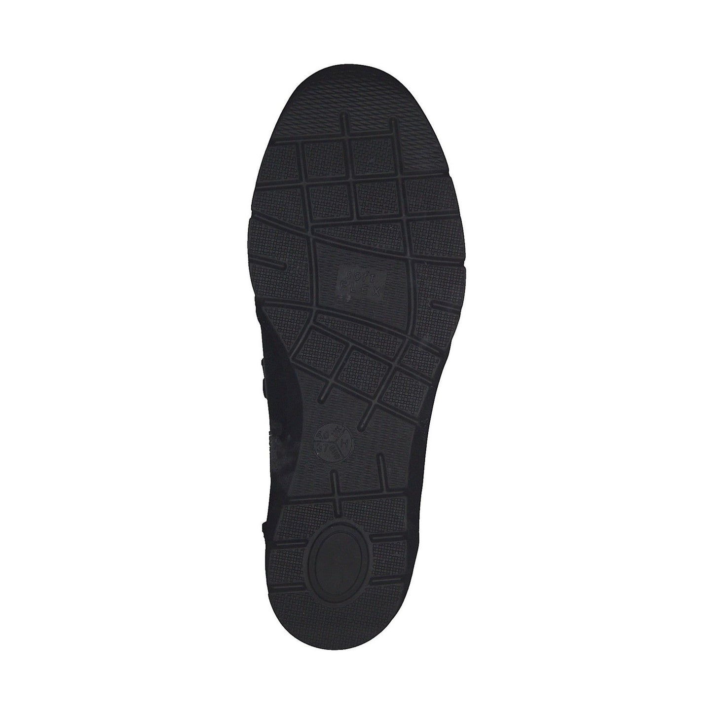 Jana Casual shoe with dual zips 24663-055 BLACK