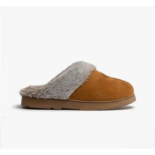 Jo & Joe Splendour CHESTNUT Mule Slipper Slipper