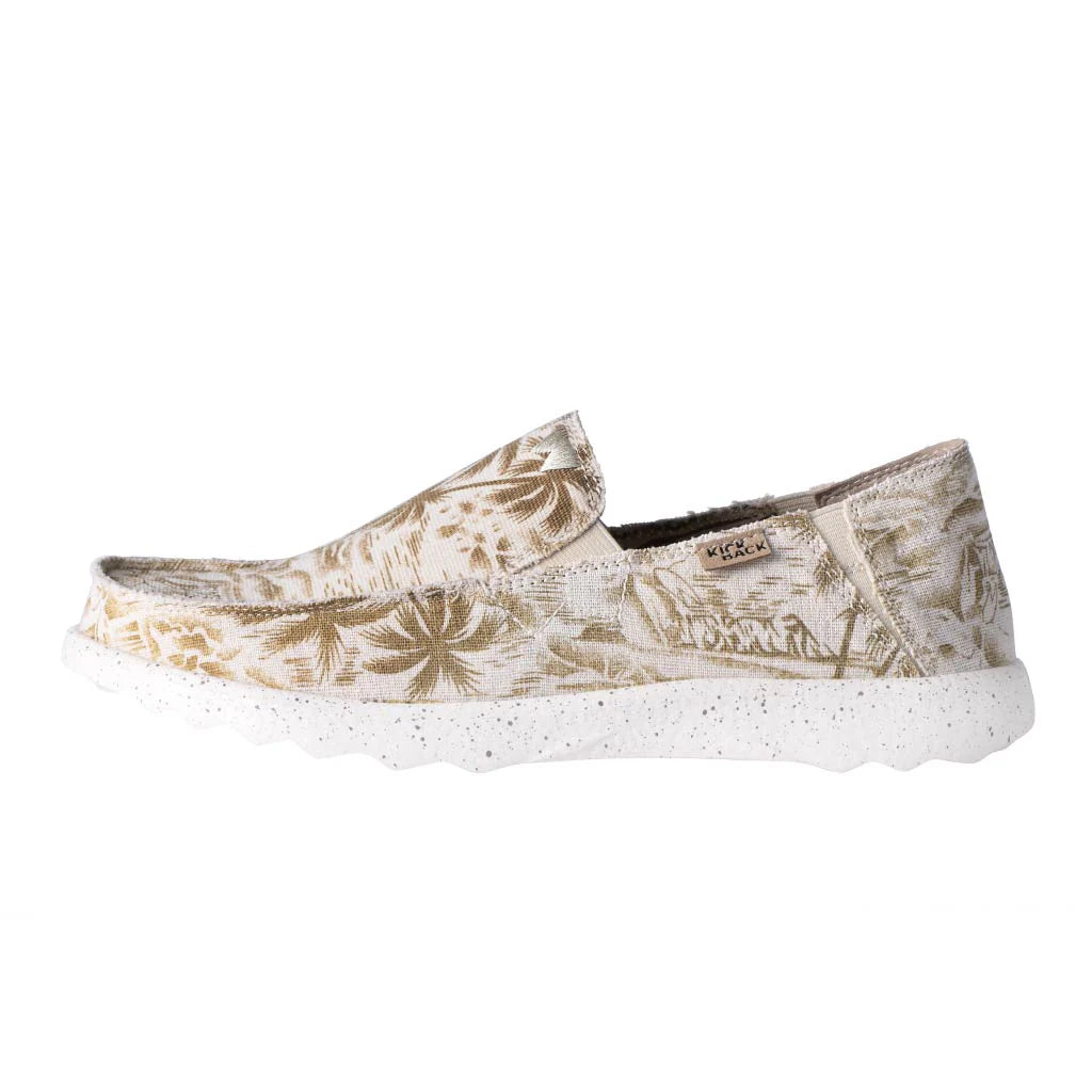 Kickback Couch BROWN PRINT Super Light Slip On Canvas Shoe K10121101
