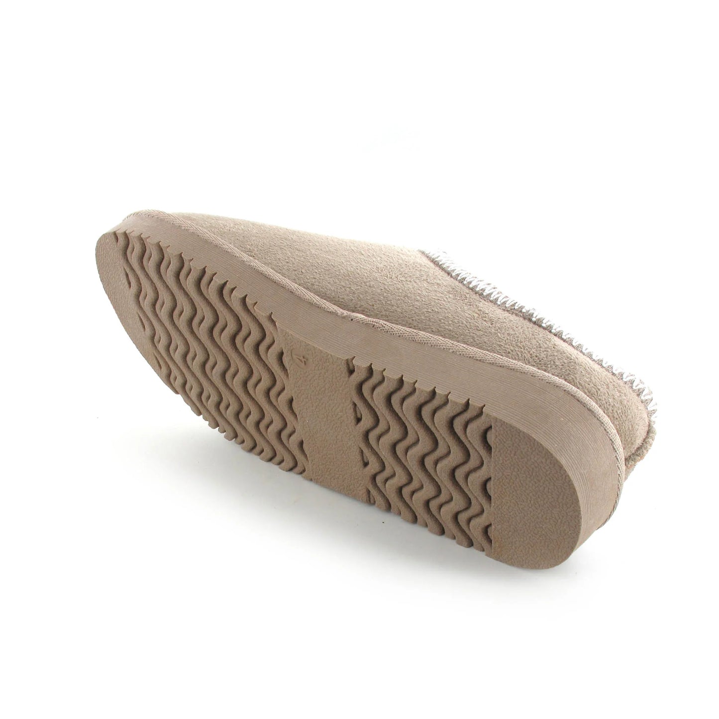 Ella Kelly Embroidered Faux Fur Lined Mule Slipper Beige