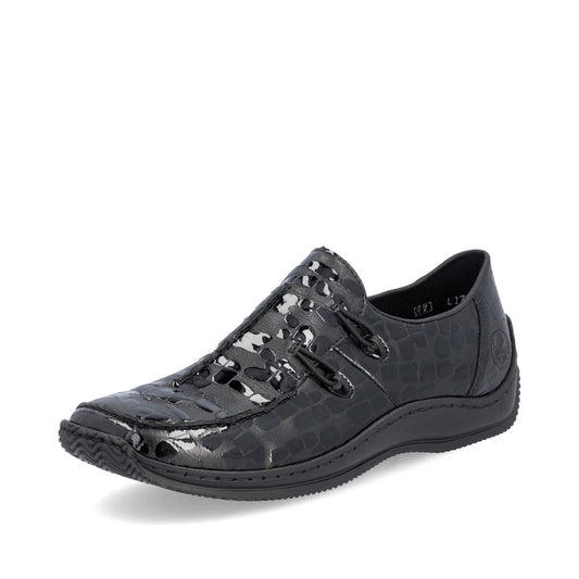 Rieker slip-on Shoe L1751 BLACK SHINY L1751-02
