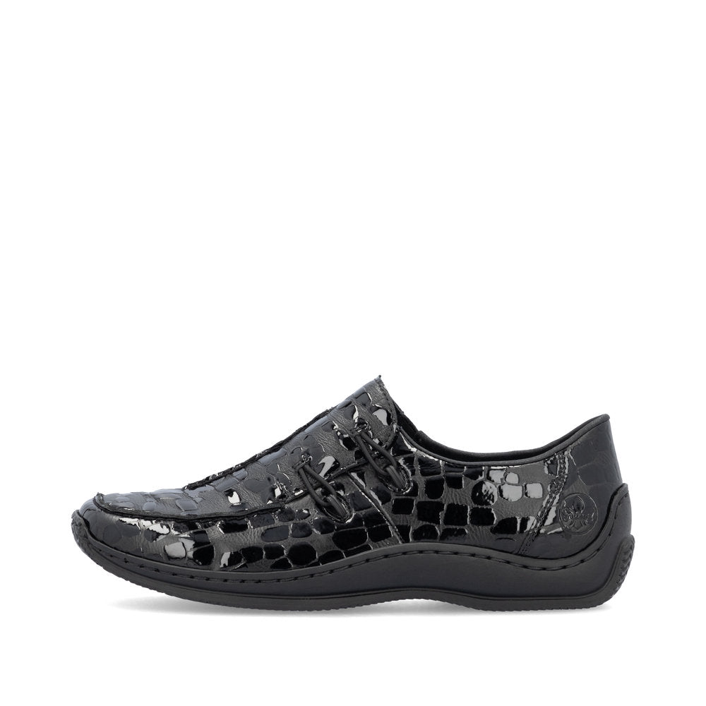 Rieker slip-on Shoe L1751 BLACK SHINY L1751-02