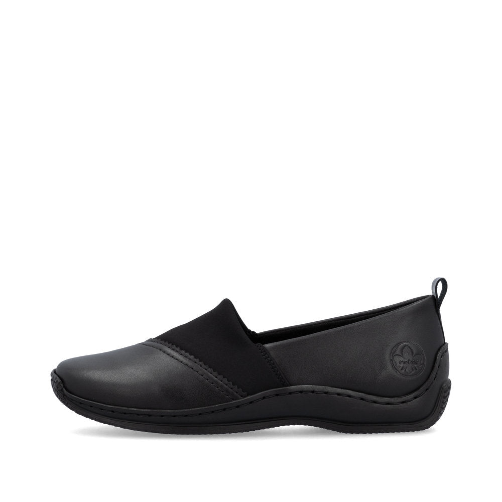 Rieker Shoe-Flat Simple Work Shoe BLACK L1790-00