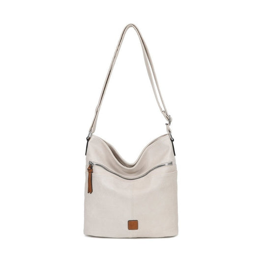 Moda Express BEIGE Multipocket Shoulder Crossbody Handbag 9058