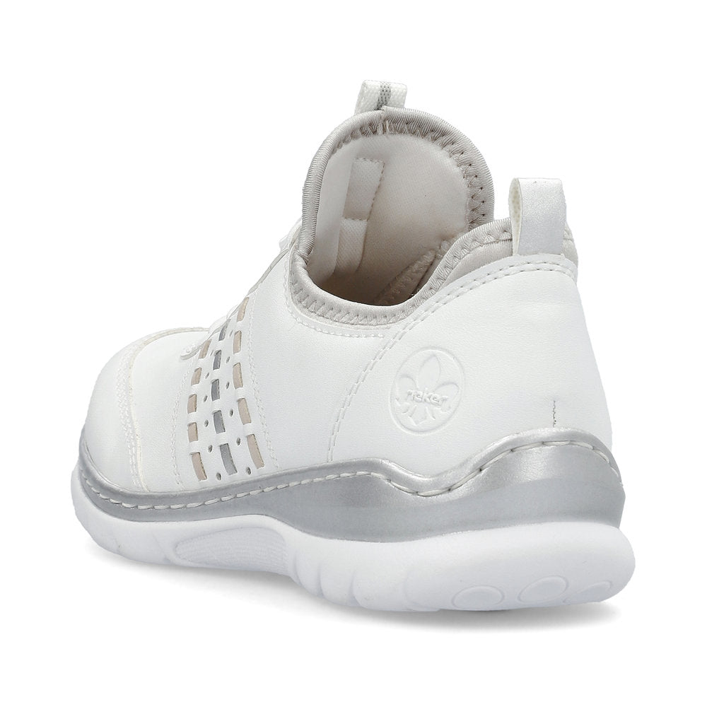 Rieker Trainer Style Slip On Shoe L3259-80 WHITE L3259-80
