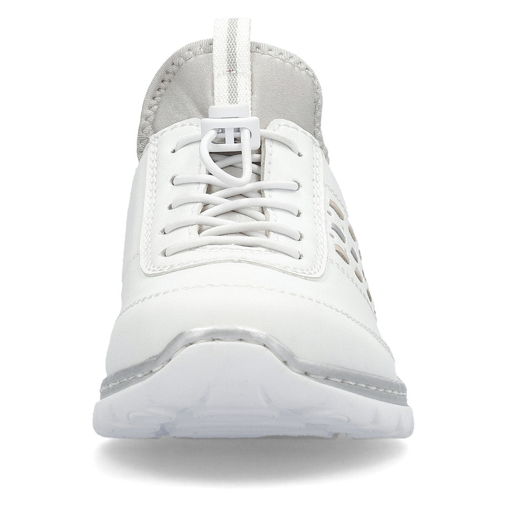 Rieker Trainer Style Slip On Shoe L3259-80 WHITE L3259-80