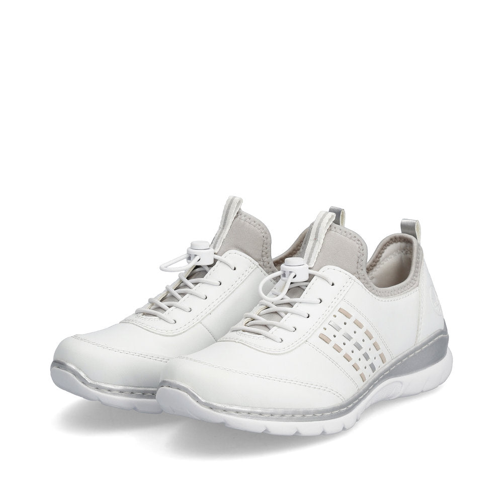Rieker Trainer Style Slip On Shoe L3259-80 WHITE L3259-80