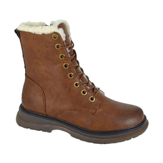 Cipriata L537 BROWN Fur lined Ankle Boot L537BT