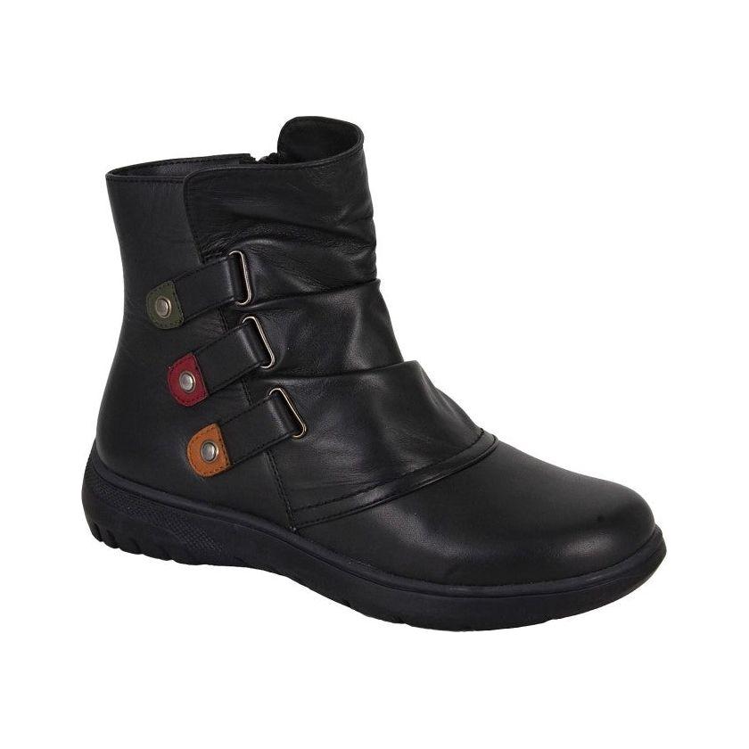 Cipriata L557 BLACK Soft Leather Zip ankle Boot L557A