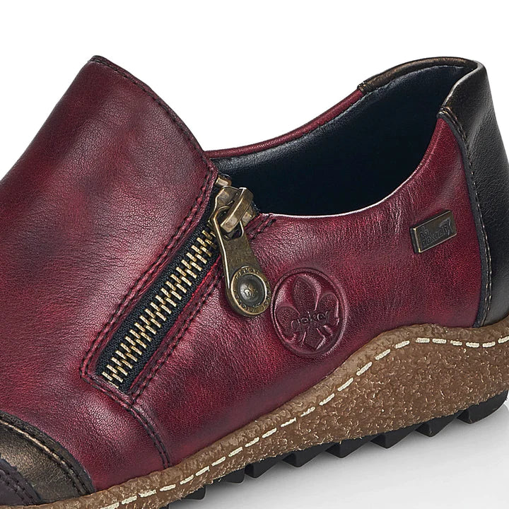 Rieker L7571 WINE MULTY Waterproof zip fastening shoe L7571-25