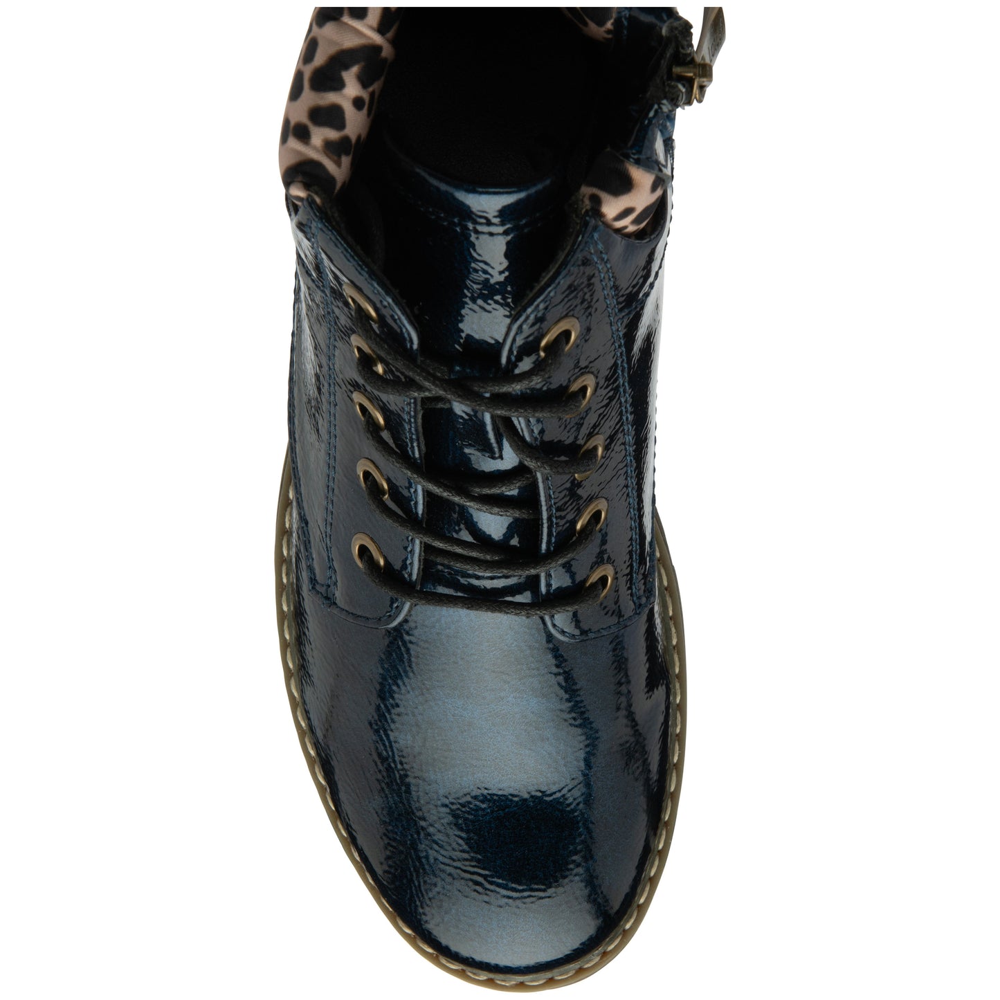Lotus Ankle Boot with Lace and Zip Lexis NAVY ULB333