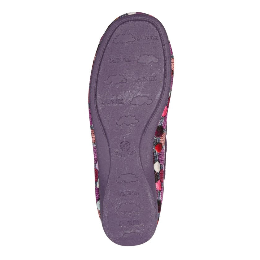 Sleepers Samira PURPLE Memory Foam Ballerina Slipper LS749P