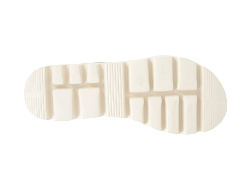 Cipriata L282 WHITE Twin Buckle Wedge Sandal