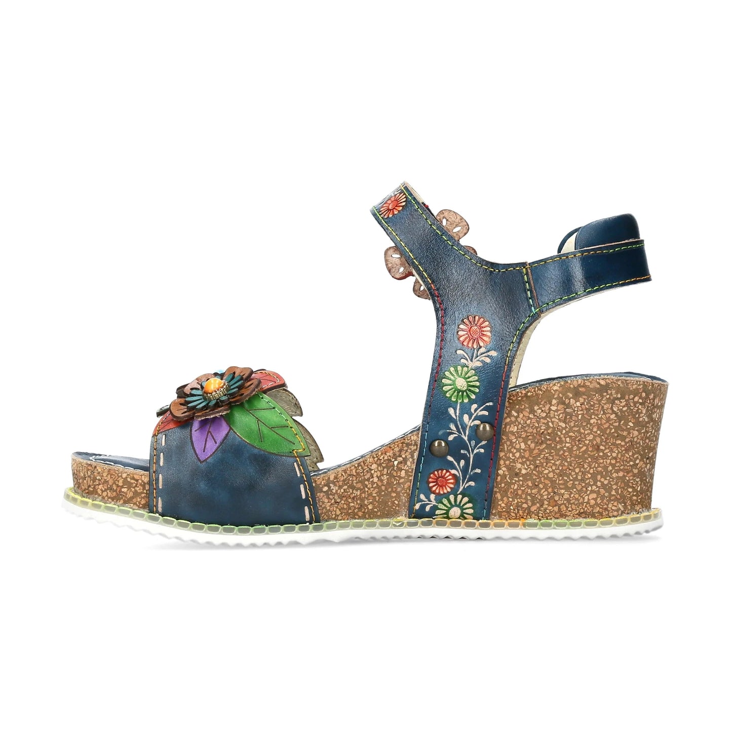 Laura Vita Bonito 05 JEANS Low Wedge touch fastening sandal Bonito 05