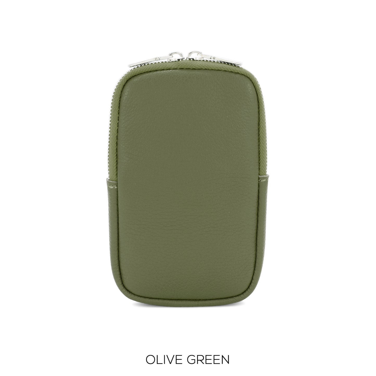 Moda Express Leather Phone Pouch Crossbody Bag OLIVE 15003
