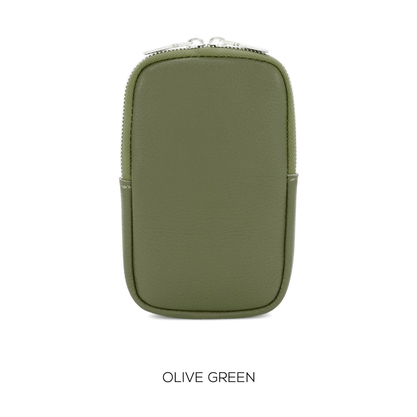 Moda Express Leather Phone Pouch Crossbody Bag OLIVE 15003