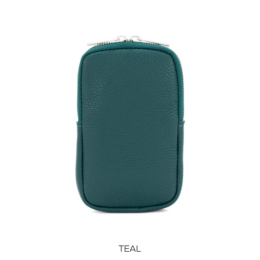 Moda Express Leather Phone Pouch Crossbody Long Strap Bag 15003 TEAL