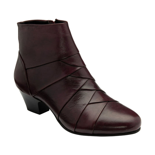 Lotus Ankle Boot Tara PURPLE leather with Zip ULB169