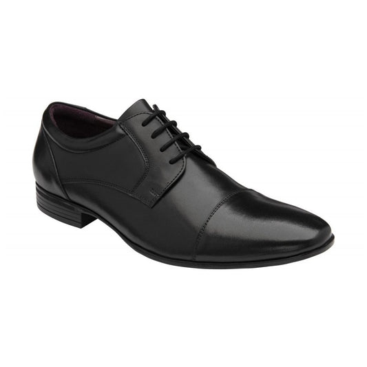 Lotus Banwell BLACK Leather Toe Cap Shoe