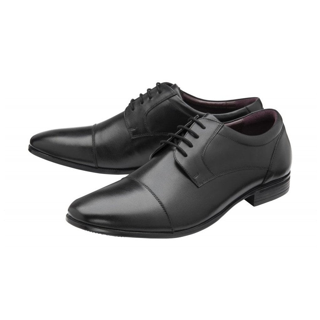 Lotus Banwell BLACK Leather Toe Cap Shoe